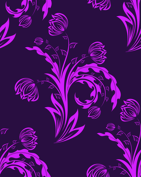 Seamless floral background - Vector, Imagen
