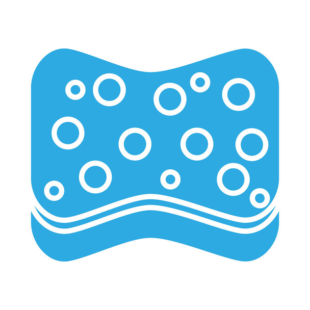 clean sponge line icon
 - Вектор,изображение