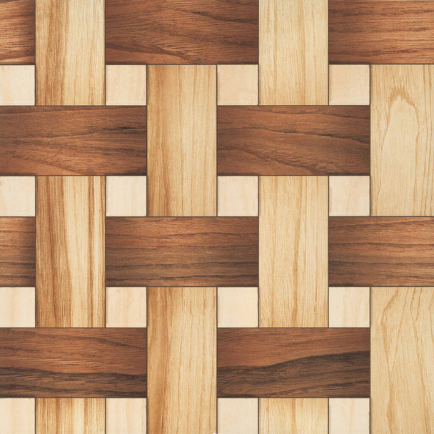 tiles, wooden geometric shapes, wooden decor floor tile - Fotografie, Obrázek
