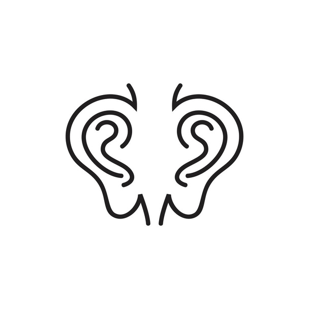 抽象的な耳ラインアートシンボルベクトル - ベクター画像