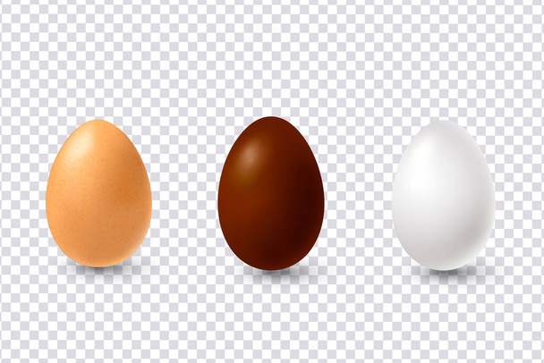 Векторные пасхальные яйца в реалистичном 3D стиле. Изолированный на прозрачном фоне, декоративные элементы для дизайна праздника Пасхи. Вектор
 - Вектор,изображение