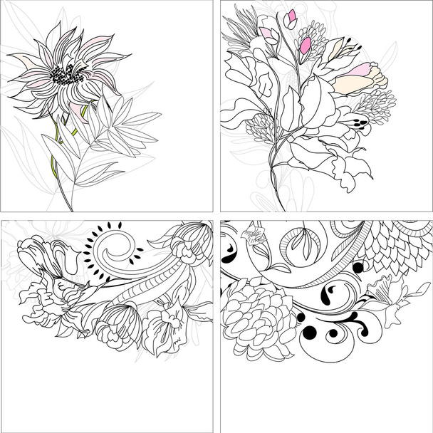 Set 9, floral background - Vettoriali, immagini