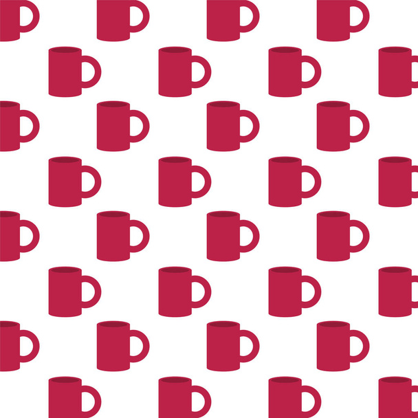 café cerámica tazas patrón fondo
 - Vector, Imagen
