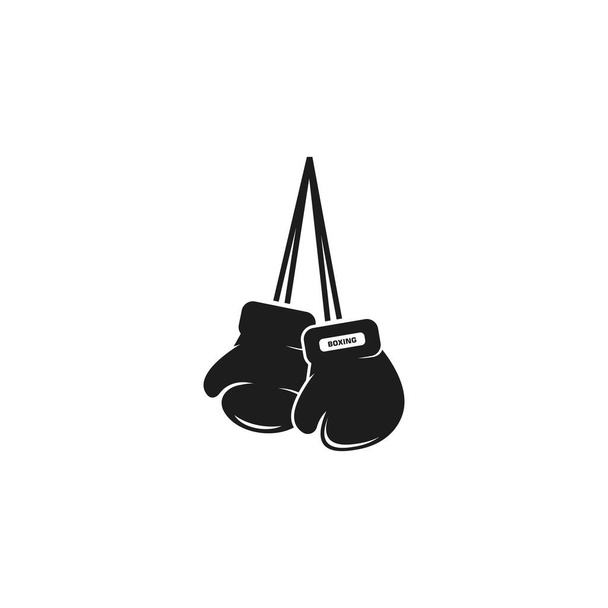 boxing gloves logo vector icon illustration design  - Vector, Image