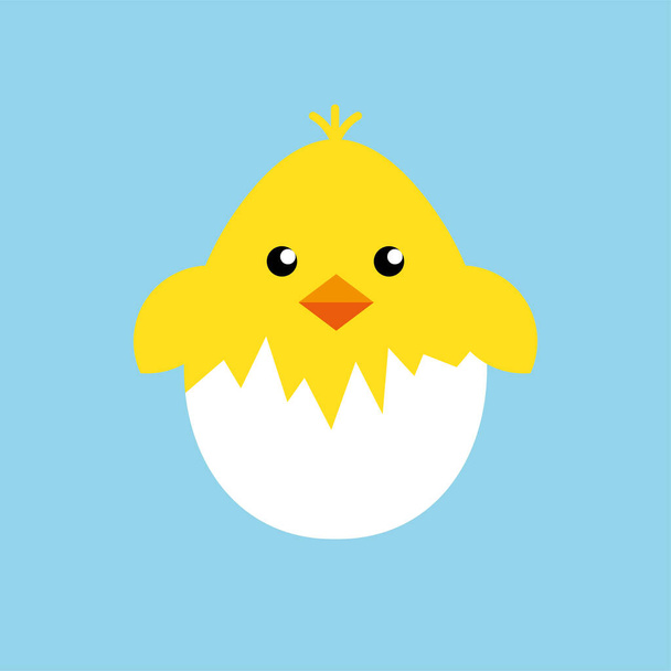 Feliz gallina de huevo de Pascua signo, vector de fondo
 - Vector, Imagen