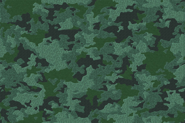 Full Seamless Dirty Army Camouflage Pattern Texture Vector. Military Camo Skin for Decor and Textile. Old Army masking design for hunting textile fabric printing and wallpaper. - Vector, Image