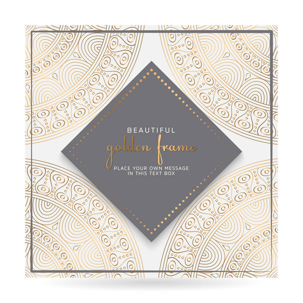luxury ornamental mandala design background in gold color vector - Vektor, obrázek