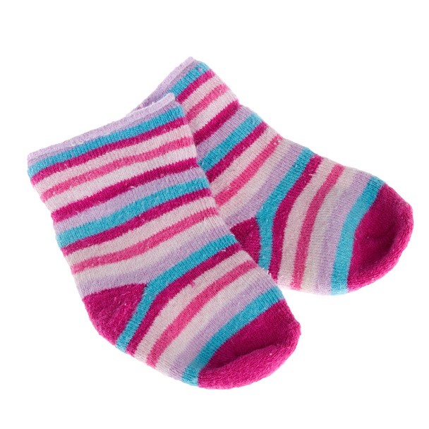 Baby socks on isolated white background - Photo, Image