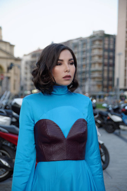 Streets of Milan during the Fashion Week February 2020 - Foto, Imagem