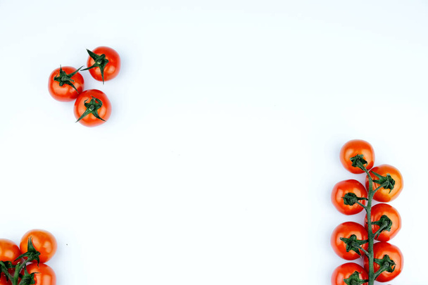 small cherry tomatoes on a white background - Photo, Image