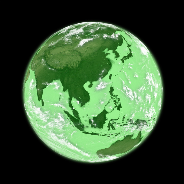 Southeast Asia on green Earth - 写真・画像
