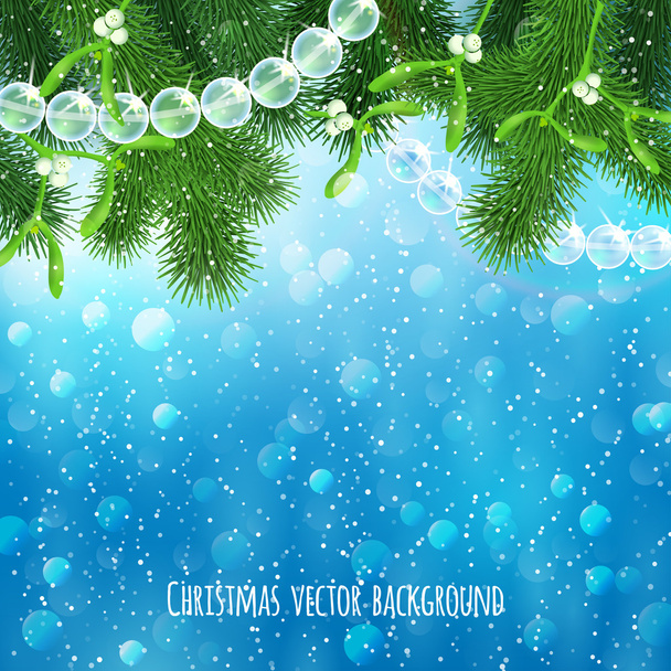 Realistischer weihnachtlicher Hintergrund - Vektor, Bild