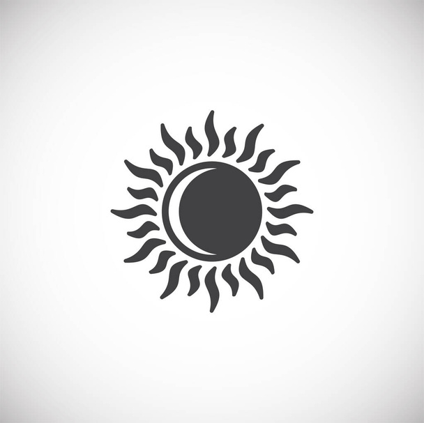 Sonnenbezogenes Symbol im Hintergrund für Grafik- und Webdesign. Kreatives Illustrationskonzept für Web oder mobile App. - Vektor, Bild