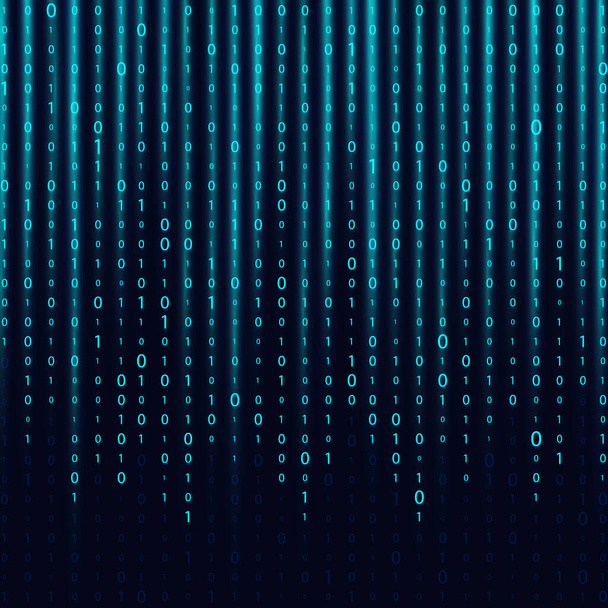 Sfondo matrice blu. Codice binario del computer. Codifica. Concetto hacker. Illustrazione dello sfondo vettoriale
 - Vettoriali, immagini