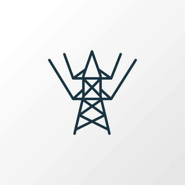 Electrical energy towers icon line symbol. Premium quality isolated telecommunication element in trendy style. - Vector, Image