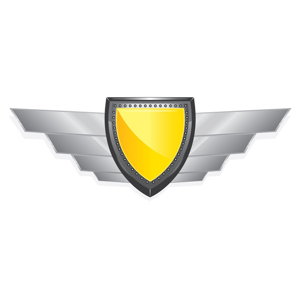 Vector metallic automotive badge on white. - Vector, Image