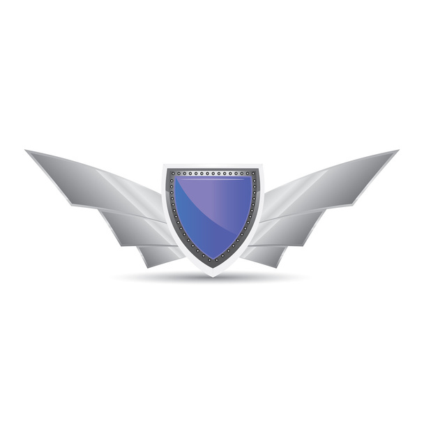 Vector metallic automotive badge on white. - Vector, Image