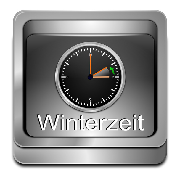 Winter time button - Photo, Image