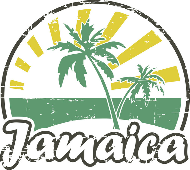 Grunge gumibélyegző "Jamaica" - Vektor, kép
