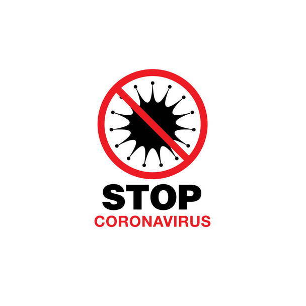 stop coronavirus sign vector illustration - Vettoriali, immagini