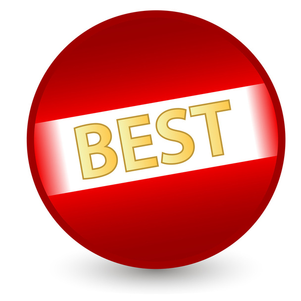 Vector best red label - Вектор,изображение
