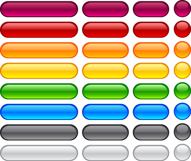 Web blank glossy buttons. - Vector, Imagen