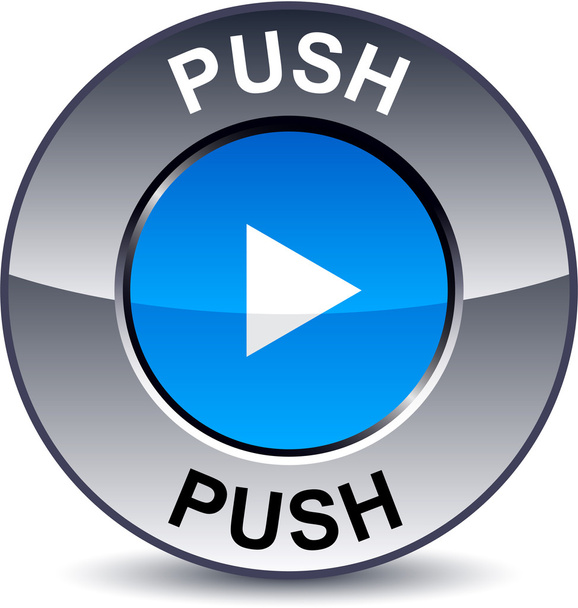 Push round button. - Vector, Image