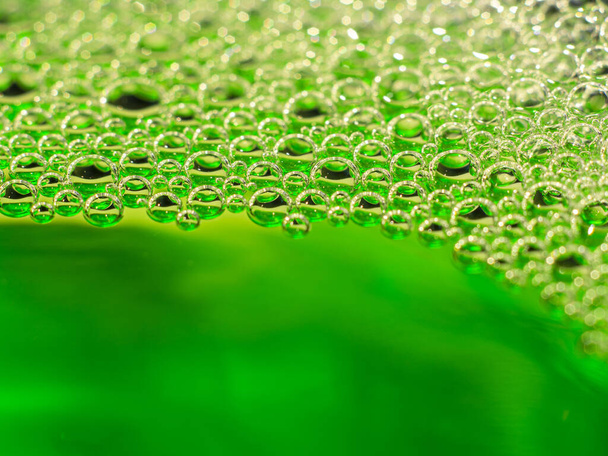 Bombas de líquido verde de néon. Contexto abstrato
 - Foto, Imagem