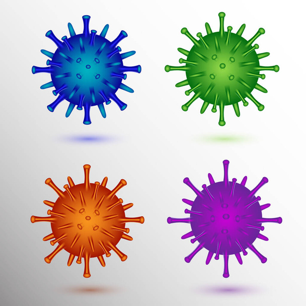 ilustración vector gráfico de corona virus 3D perfecto para infografía, fondo, fondo de pantalla, revista, etc.
 - Vector, imagen