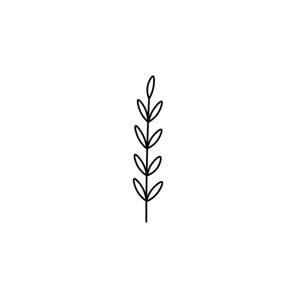Branch with leaves flat vector icon isolated on a white background. - Vektor, Bild