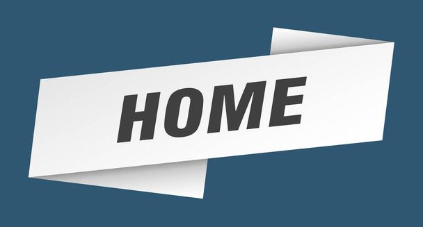 home banner template. home ribbon label sign - Вектор,изображение