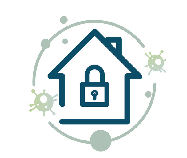 Home Quarantine - 21 Days Lockdown - Icon 10 File - Vector, imagen