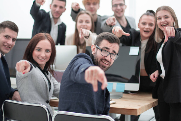 group of young business people pointing at you - Fotoğraf, Görsel