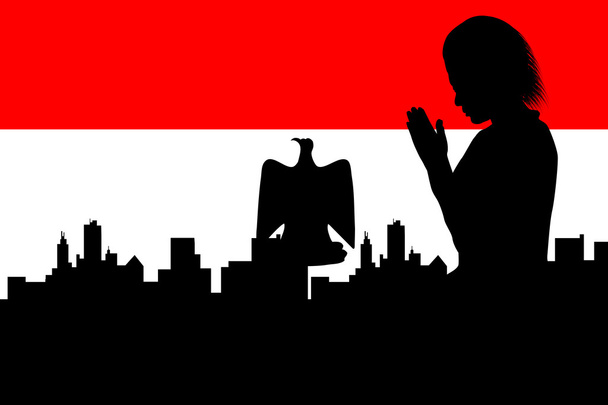 Rukoile Egyptin puolesta
 - Vektori, kuva