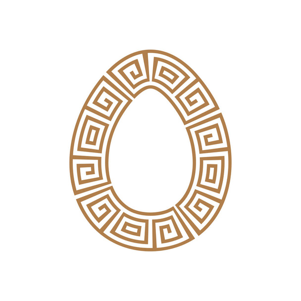 Chiave greca uovo cornice rotonda. Confine greco. Vettore
 - Vettoriali, immagini