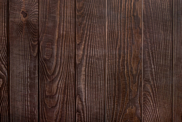 Bruin hout textuur achtergrond met verticale lijnen - Foto, afbeelding