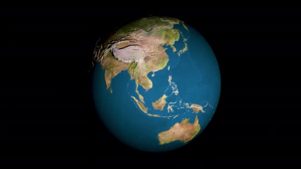 Gezegen Dünya 'nın 3 boyutlu ve arka plansız dönüşümlü hareketinin çevrilebilir videosu - Video, Çekim