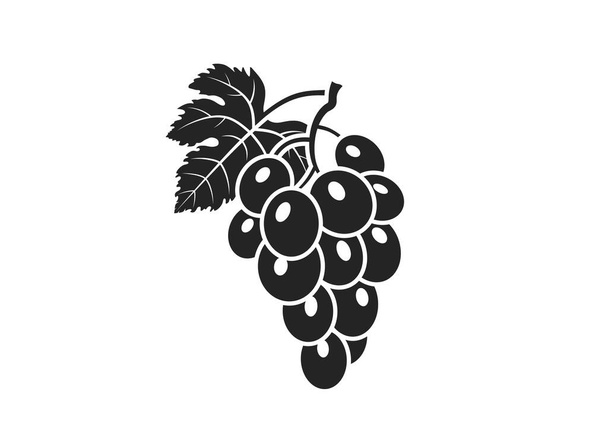 grape icon. wine logo symbol. food ingredient vector image. natural fruit and organic food design element - Vector, Image