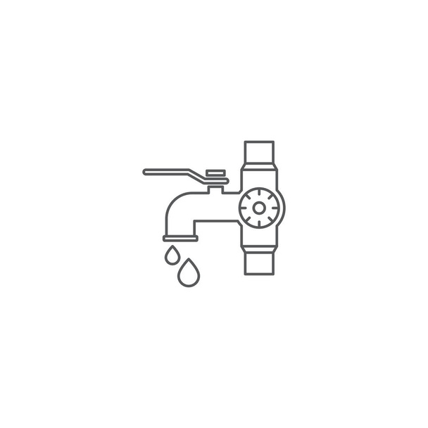 Σύμβολο διανυσμάτων βαλβίδων αντλιών πετρελαίου απομονωμένο σε άσπρο υπόβαθρο - Διάνυσμα, εικόνα
