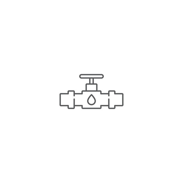 Przemysł olejowy zawór pompy symbol wektora izolowany na białym tle - Wektor, obraz