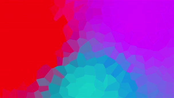 Multicolor mozaik különböző formájú, 3D-s renderelés. Számítógép generált elvont pislogás háttér. - Felvétel, videó