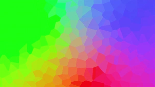 Meerkleurig mozaïek van verschillende vormen, 3d rendering. Computer gegenereerde abstracte knipperen achtergrond. - Video