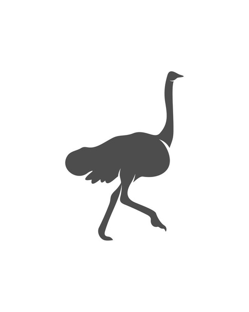 Ostrichロゴベクトル、動物グラフィック、 Ostrichデザインテンプレートイラスト - ベクター画像