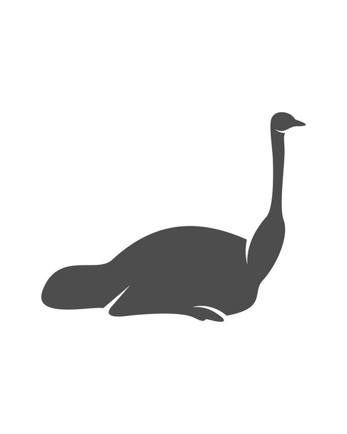 Ostrichロゴベクトル、動物グラフィック、 Ostrichデザインテンプレートイラスト - ベクター画像