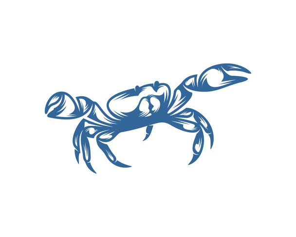 Krabben-Logo Vektordesign-Vorlage, Silhouette Krabben-Logo, Illustration - Vektor, Bild