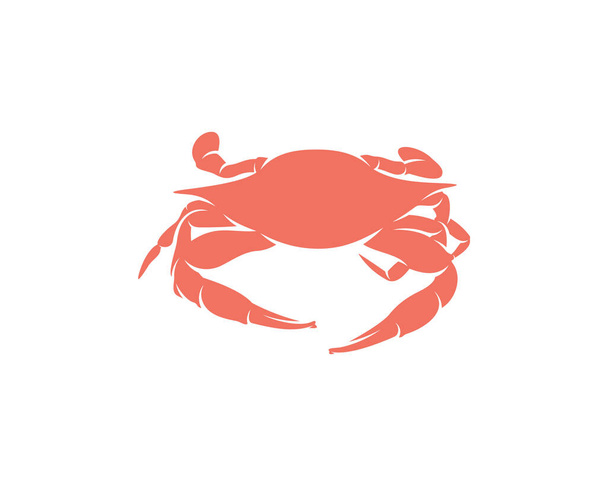 カニのロゴベクトルデザインテンプレート, Silhouette Crabロゴ,イラスト - ベクター画像