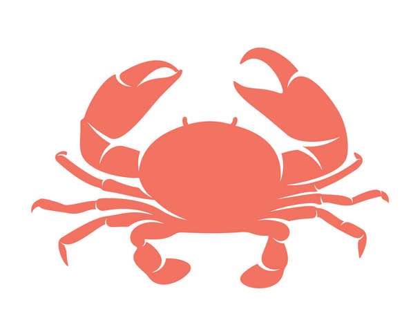 Modèle de conception vectorielle de logo de crabe, logo de crabe de silhouette, illustration
 - Vecteur, image