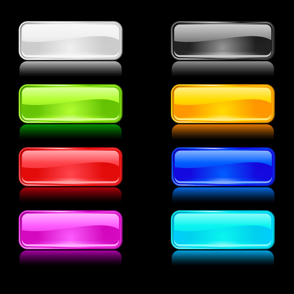 Vector botones de color populares para Internet
 - Vector, Imagen