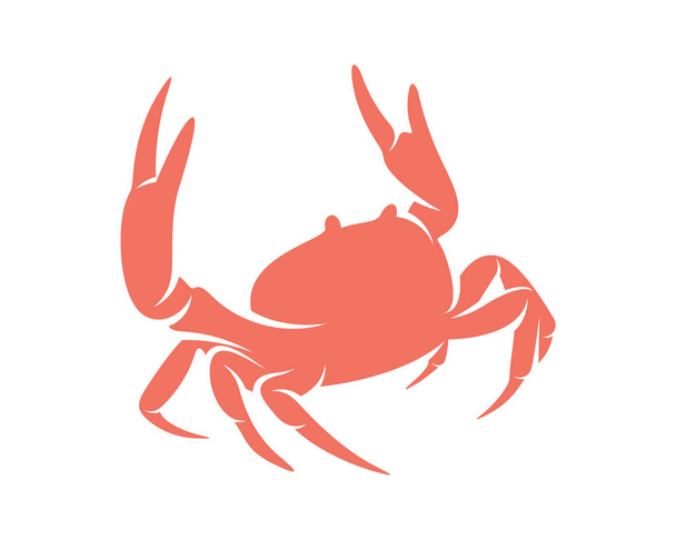 Plantilla de diseño de vectores de logotipo de cangrejo, logotipo de cangrejo de silueta, ilustración
 - Vector, Imagen