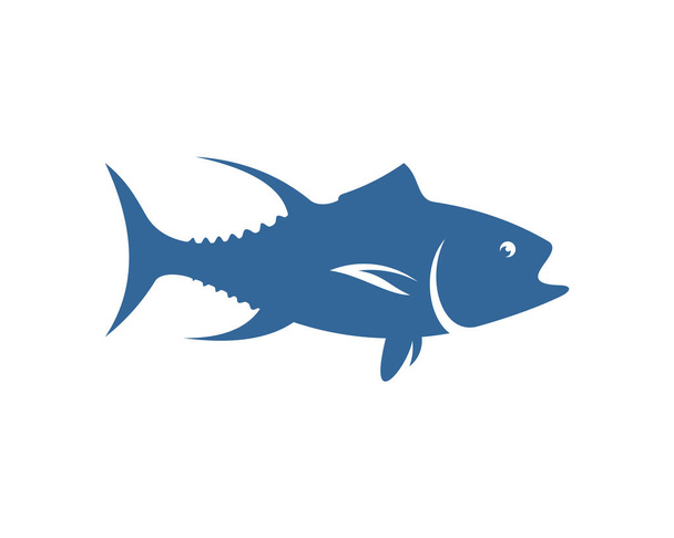 Πρότυπο σχεδιασμού διανυσματικού λογότυπου ψαριών τόνου, λογότυπο ψαριών τόνου Silhouette, εικονογράφηση - Διάνυσμα, εικόνα